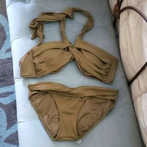 Seafolly Australia bikini swim khaki size 12